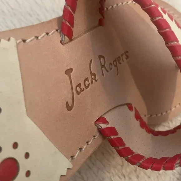 NWOT JACK ROGERS® LOBSTER EMBROIDERED SANDALS - Picture 4 of 6